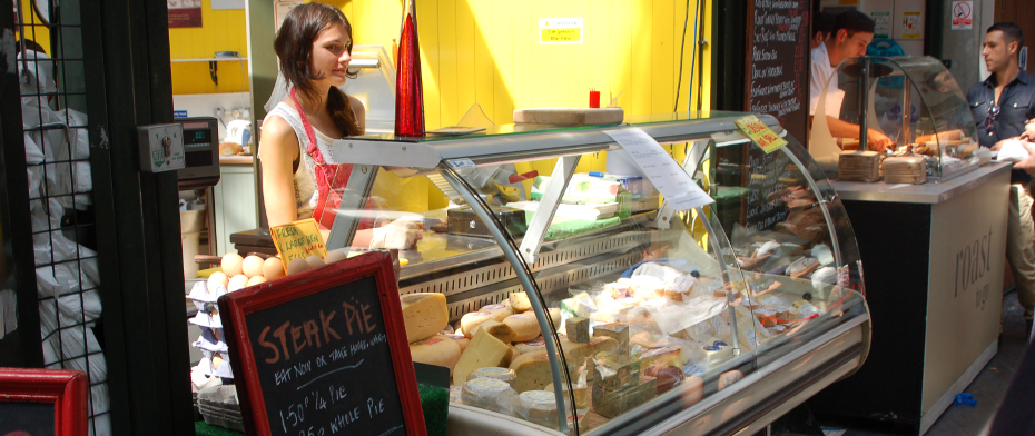 Cheese Vendor at London's Borough Market