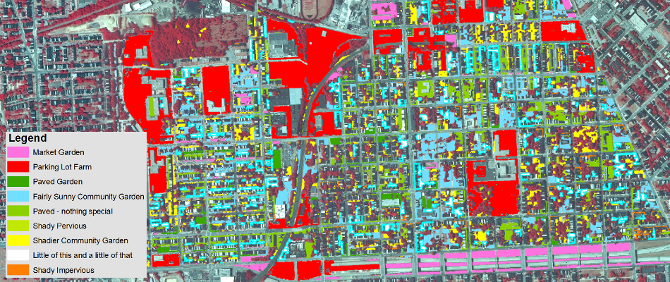 Statistical clustering of sites suitable for urban agriculture. Statistical clustering of sites suitable for urban agriculture.